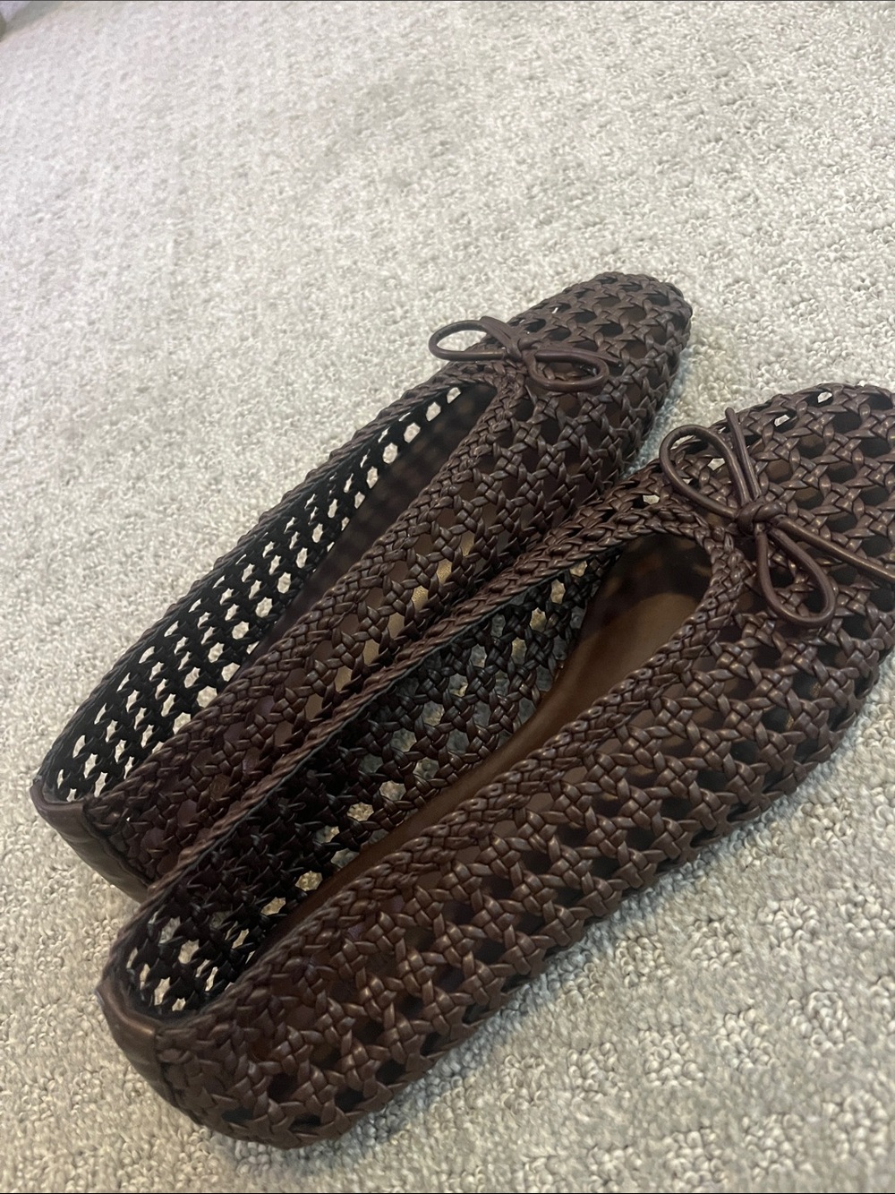 Woven Ballet Flat - Dark Brown